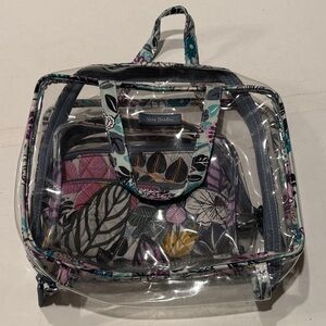 Vera Bradley Floral Clear Cosmetic Bag Set